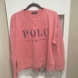 Pink crewneck Polo sweatshirt